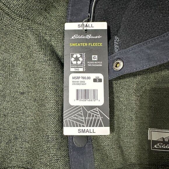 Eddie Bauer Men's Sweater Fleece Size Small - Picture 6 of 9